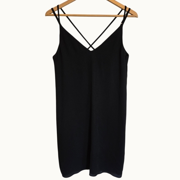 Topshop Dresses & Skirts - Topshop Black Strappy Back Midi Slip Dress